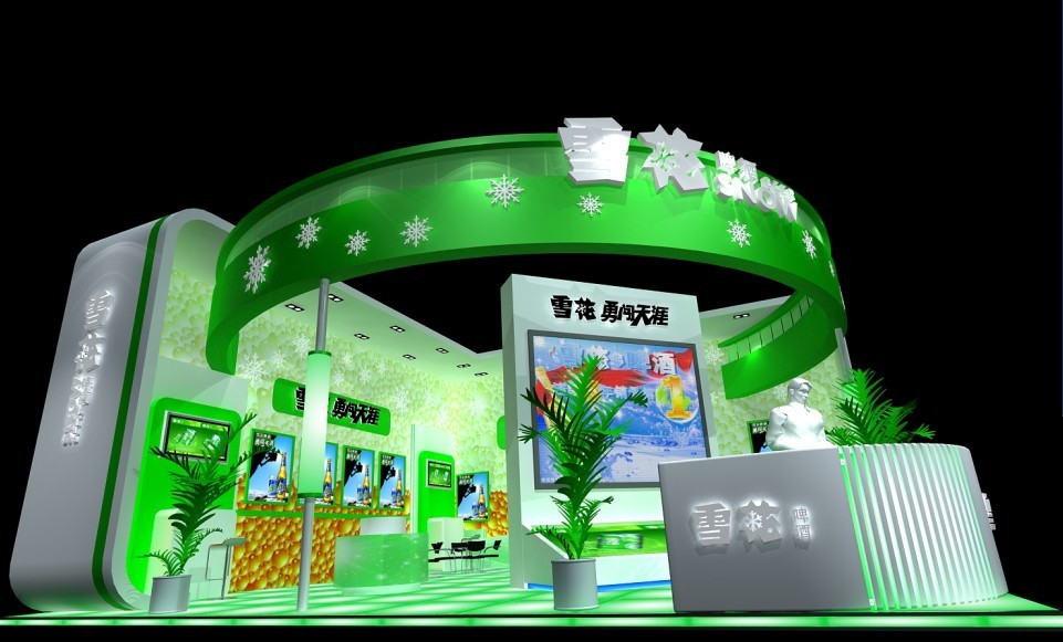 雪花啤酒展台